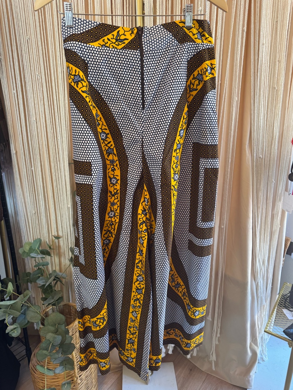 two-piece matching dutch wax set tailored blazer & wide-leg palazzo pant African - Picture 7 of 16